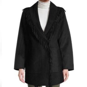 NWT TAHARI | $199 Fringed Double-Face Coat